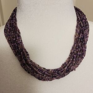 Elegant Purple Beaded Necklace